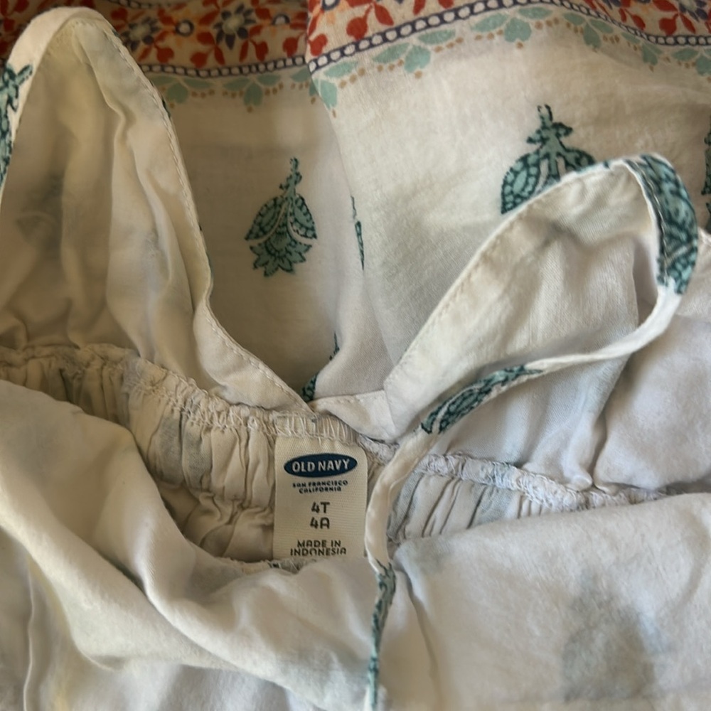 Old Navy White and Blue Sleeveless Long Sundress Size 4T - Picture 8 of 8